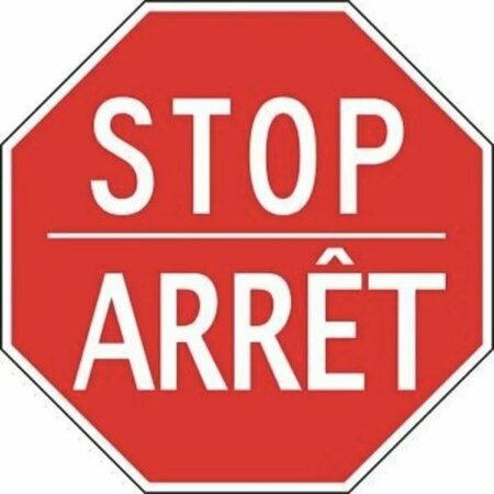ACCUFORM BILINGUAL FRENCH STOP SIGN 24 X FRR380RA FRR380RA